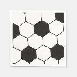 Guardanapo De Papel Padrão Inspirado em Bola de Futebol Estampa Geomét
