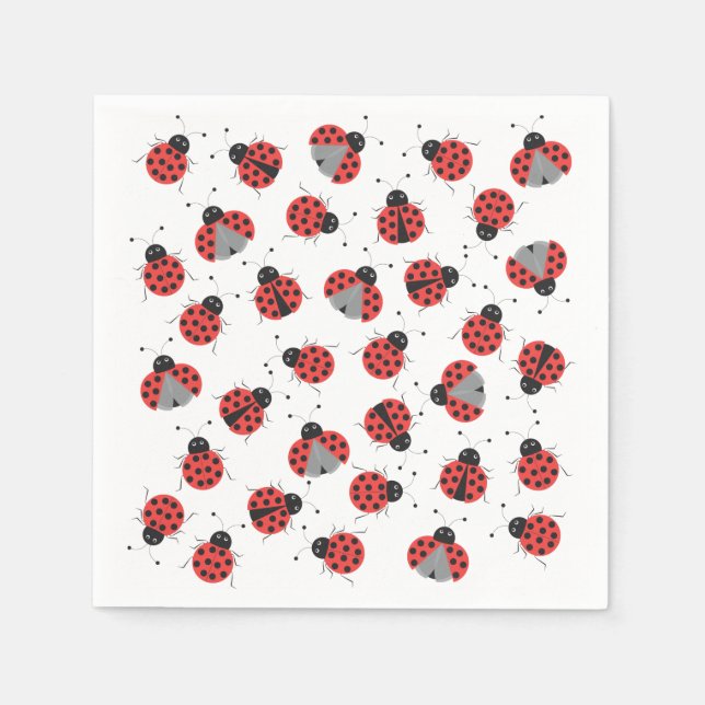 Guardanapo De Papel Padrão Ladybugs (Frente)