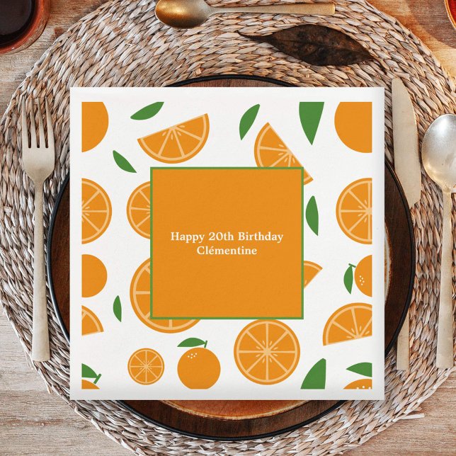 Guardanapo De Papel Padrão Laranja (Orange Pattern Napkins)