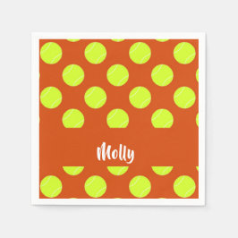 Guardanapo De Papel Padrão laranja de tênis verde