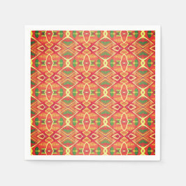 Guardanapo De Papel Padrão laranja e verde