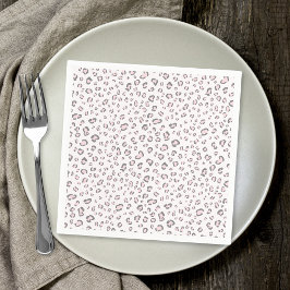 Guardanapo De Papel Padrão-Leopardo-Cinza rosa