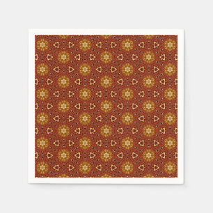 Guardanapo De Papel Padrão Masala Amarelo Castanho Picante