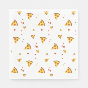 Guardanapo De Papel Padrão Minimalista de Pizza de Pepperoni Retro Div