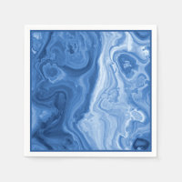 Padrão Moderno Azure Blue Malachite Marble Swirls