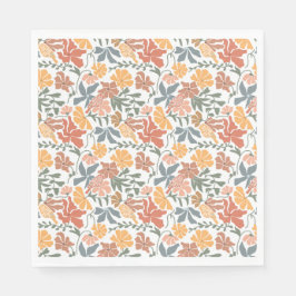 Guardanapo De Papel Padrão moderno de Meio século Floral e Aves
