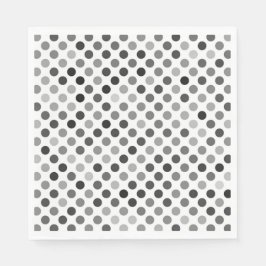 Guardanapo De Papel Padrão monocromático de Bolinhas (pontos pretos e 