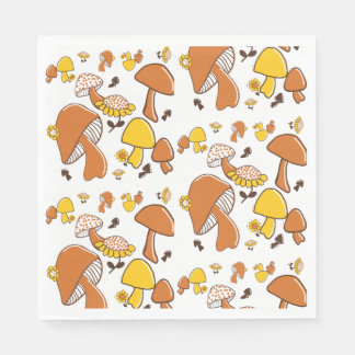 Guardanapo De Papel Padrão Nostalgic Mushroom