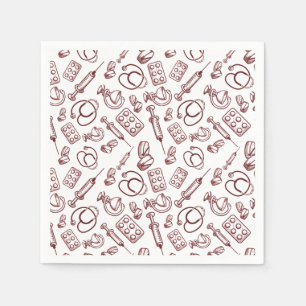 Guardanapo De Papel Padrão para profissões médicas
