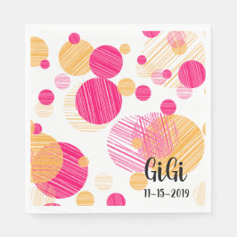 Guardanapo De Papel Padrão Polka-Dot personalizado Whimsical