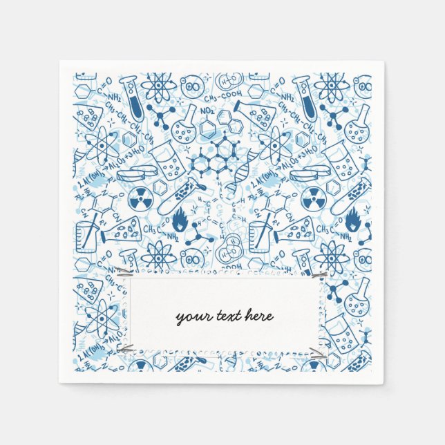 Guardanapo De Papel Padrão químico escolar (Frente)