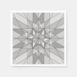 Guardanapo De Papel Padrão retrorreflector do Triângulo Mosaico preto