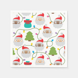 Guardanapo De Papel Padrão Santa Clauses