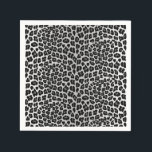 Guardanapo De Papel Padrão simples de leopardo-da-neve<br><div class="desc">Este simples leopardo-da-neve preto e branco,  padrão de chita é ótimo para todas as ocasiões.</div>