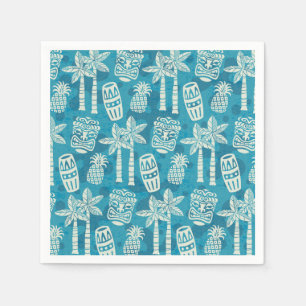 Guardanapo De Papel Padrão Tiki Moderno Retro de Meados do Século