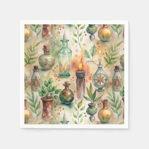 Guardanapo De Papel Padrão Vintage de Garrafas Apóticas (5)