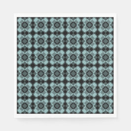 Guardanapo De Papel Padrão Xadrez Azul Preto Argyle