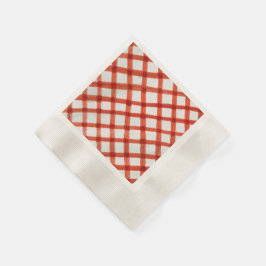 Guardanapo De Papel Padrão Xadrez Gingham Pintado à Mão em Aquarela Ve