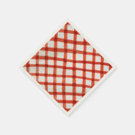 Guardanapo De Papel Padrão Xadrez Gingham Pintado à Mão em Aquarela Ve