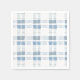 Guardanapo De Papel Padrão Xadrez Listras Azul Bebê