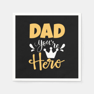 Guardanapo De Papel Padre Gift Pai Você É Herói
