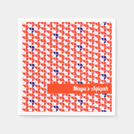 Guardanapo De Papel Padrões brancos cor-de-laranja SHRIMPLY, Chá de fr