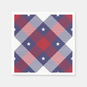Guardanapo De Papel Padrões contínuos de Tartan Patriótico