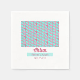 Guardanapo De Papel Padrões cor-de-rosa, cor-de-rosa, Aqiqah Chá de fr