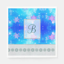 Guardanapo De Papel Padrões de monograma Na moda modernos Flocos de ne