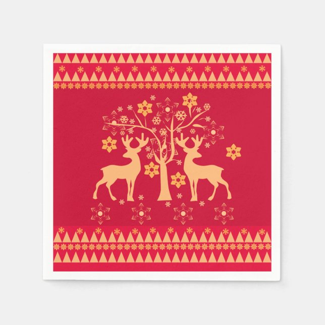 Guardanapo De Papel Padrões de Natal (Frente)