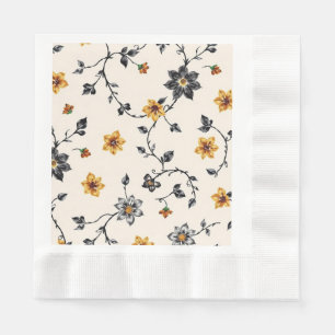 Guardanapo De Papel Padrões de Vinha Floral Papel Cozido Napkin