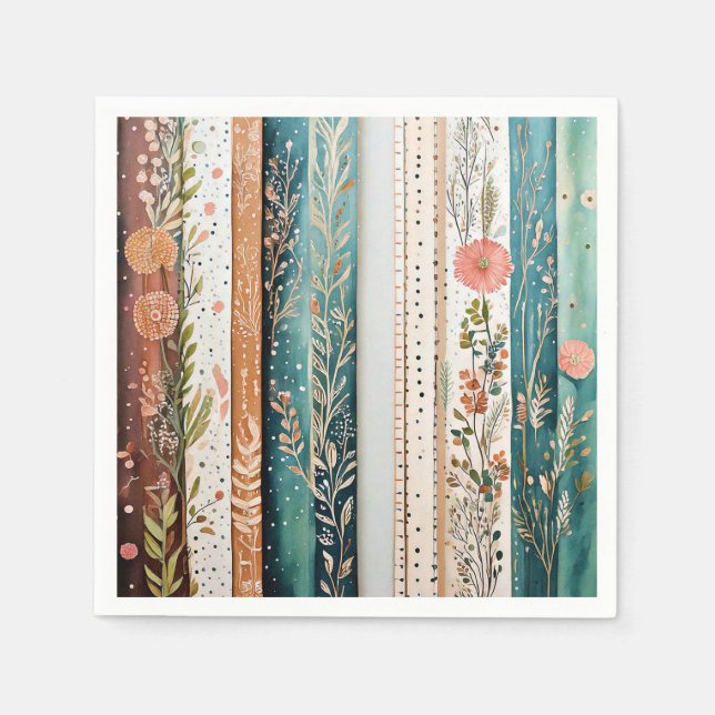 Guardanapo De Papel padrões mistos chiques (Frente)