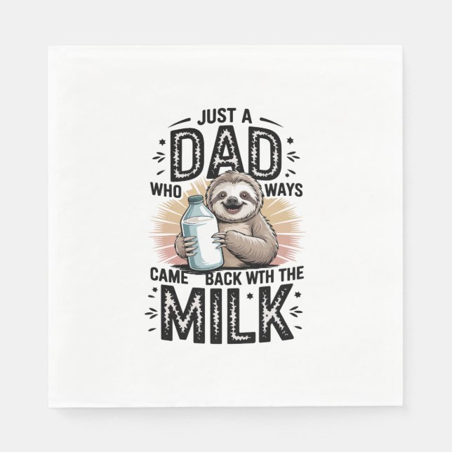 Guardanapo De Papel pai e filho com design- 01 gráfico de preguiça-de- (Frente)