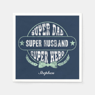 Guardanapo De Papel Pai Super Marido Herói Dia dos Pais Personalizado