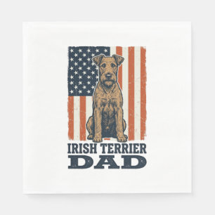 Guardanapo De Papel Pai Terrier Irlandês Patriótico Vintage