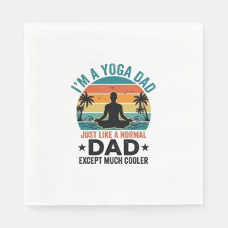 Guardanapo De Papel Pai Yoga Vintage Pôr do Sol Engraçado Camisa Pai D