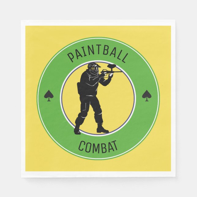 Guardanapo De Papel Paintball Combat (Frente)