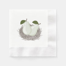 Pair Twin Chá de fraldas Napkin