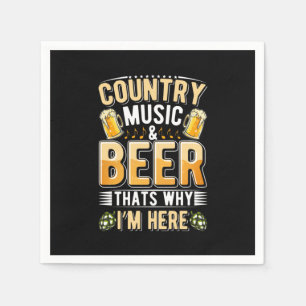Guardanapo De Papel País de bebedor de cerveja Música country Bebendo