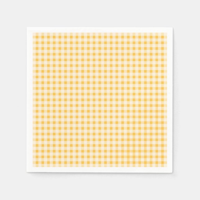 GUARDANAPO DE PAPEL PAÍS RÚSSIO AMARELO GINGHAM NAPKIN (Frente)