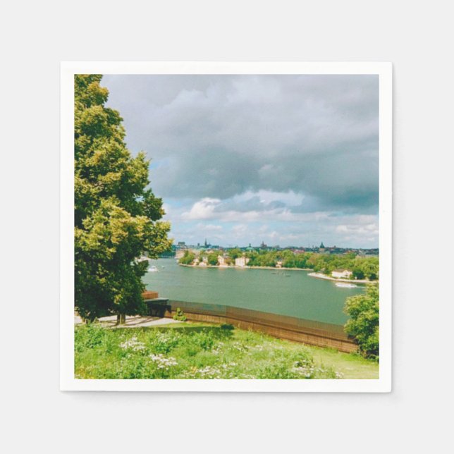 Guardanapo De Papel Paisagem de Estocolmo (Frente)