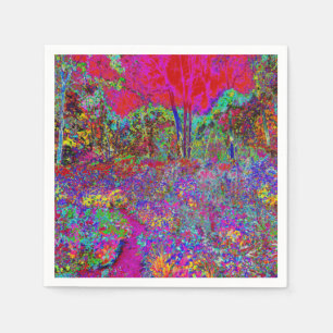 Guardanapo De Papel Paisagem de Jardim Impressionista Psicodélica