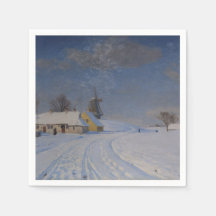 Paisagem de neve no inverno (por H.A. Brendekilde)