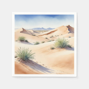 Guardanapo De Papel Paisagem do Deserto Tranquilo com Dunas Suaves