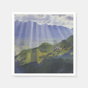 Guardanapo De Papel Paisagem nas Suiças (Serebriakova)