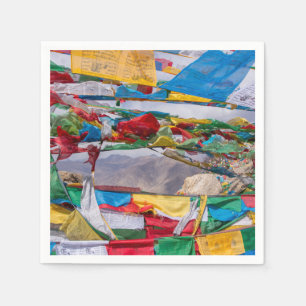 Guardanapo De Papel Paisagem tibetana com bandeiras de oração - Hima