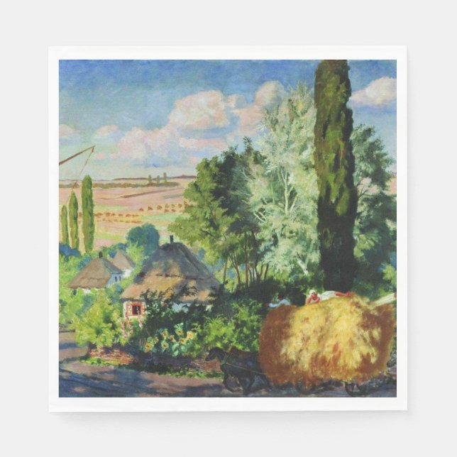 Guardanapo De Papel Paisagem ucraniana (Fazendas rurais) (Arte da Ucrâ (Frente)