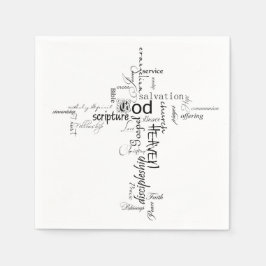 Guardanapo De Papel palavras cristãs cruzam