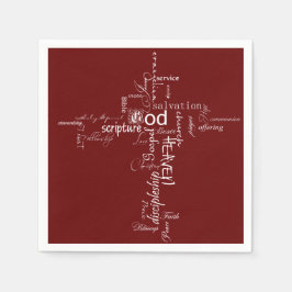 Guardanapo De Papel palavras cristãs cruzam