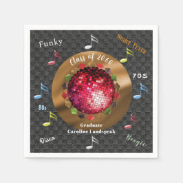 Guardanapo De Papel Palavras de Febre Noturna de Discoteca & Bola de D